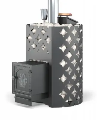 Фото Чугунная печь для бани ЭТНА 18 (ДТ-4) Закрытая каменка в магазине Woodson