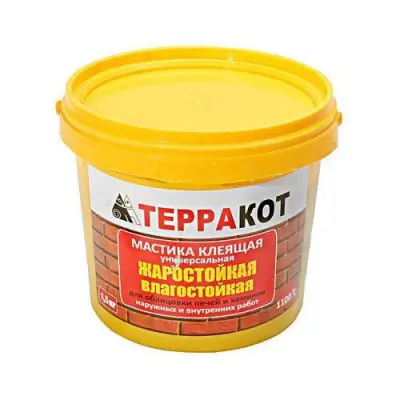 Мастика клеящая влагостойкая жаростойкая «Терракот», 1,5 кг Мастика клеящая влагостойкая жаростойкая «Терракот», 1,5 кг