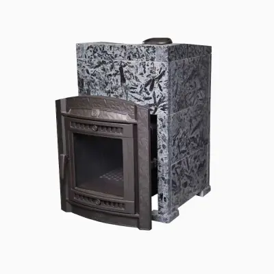 Фото Печь банная "Атмосфера XL" в облицовке "Пироксенит ЭЛИТ" (КОМПЛЕКТ) в магазине Woodson