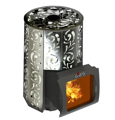 Фото Дровяная банная печь Grill'D Violet Short Window Max в магазине Woodson