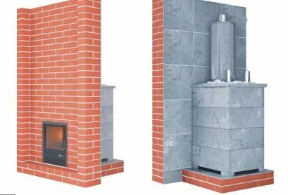 Фото Печь для русской бани Анапа М2 в трёхстороннем кожухе (змеевик) с открытым верхом в магазине Woodson