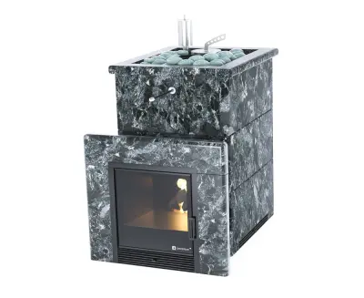 Фото Печь «Анапа» в полноценном наборном кожухе Змеевик с открытым верхом  в магазине Woodson