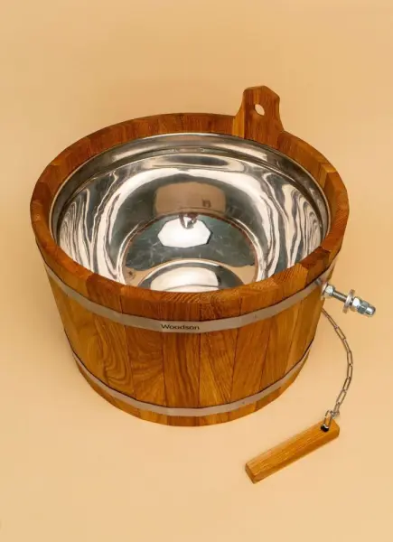 Обливное устройство Woodson с нержавеющей вставкой, 17 л., дуб Обливное устройство Woodson с нержавеющей вставкой, 17 л., дуб