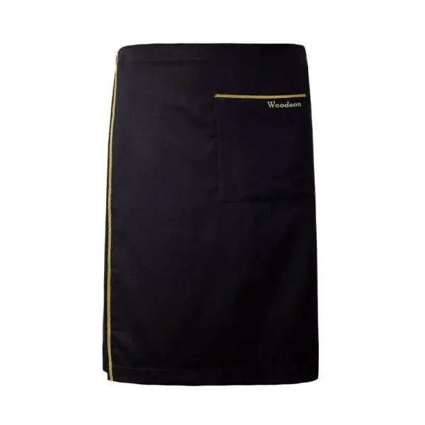Килт мужской Woodson, чёрный лён с цветной полосой (42-44) Килт мужской Woodson, чёрный лён с цветной полосой (42-44)