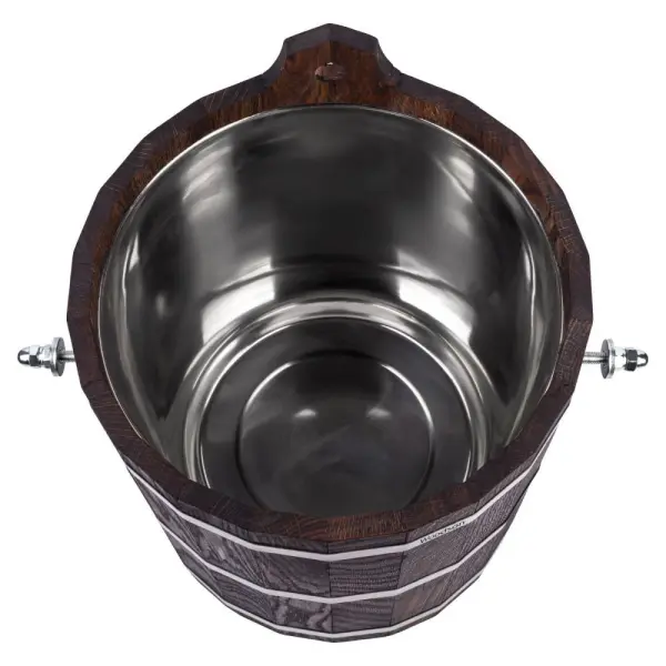 Обливное устройство Woodson с нержавеющей вставкой, 20 л., дуб в тёмном Обливное устройство Woodson с нержавеющей вставкой, 20 л., дуб в тёмном