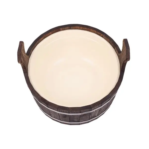 Шайка Woodson с пластиковой вставкой, 12 л., дуб в тёмном