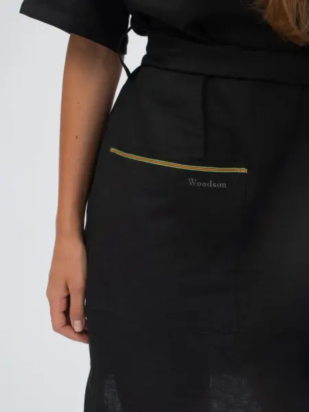 Платье банное Woodson, чёрный лён (46) Платье банное Woodson, чёрный лён (46)