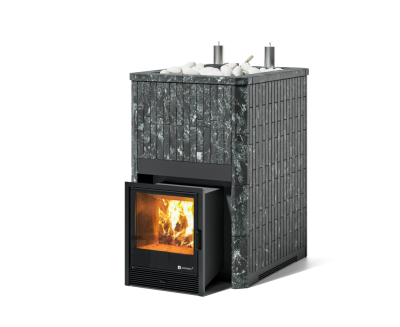 Фото Печь Домна 45 К в полноценном наборном кожухе Пироксенит  в магазине Woodson