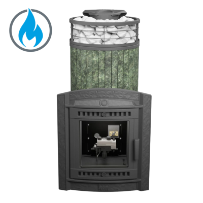 Фото Печь банная "Атмосфера XL" Змеевик ламель+сетка с газовой горелкой в магазине Woodson