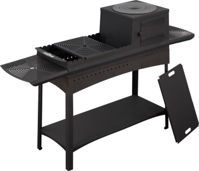 Мангал разборный Сталь-Мастер L с печью под казан (3мм) Мангал разборный Сталь-Мастер L с печью под казан (3мм)