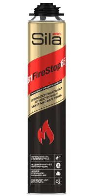 Пена монтажная огнестойкая Sila Pro B1 Firestop 65,  Пена монтажная огнестойкая Sila Pro B1 Firestop 65,