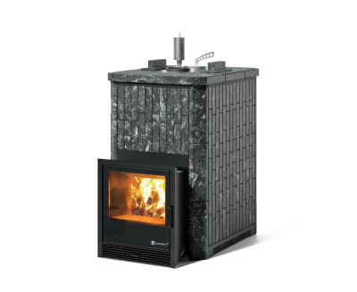 Фото Печь Изистим Южная 16 закрытый верх - Камень Пироксенит в магазине Woodson