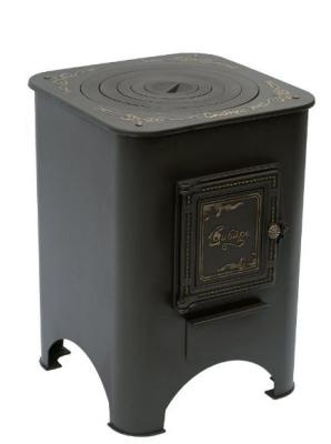 Печь под казан "Сибирь" с чугунной плитой и дверцей