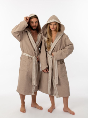 Халат вафельный Woodson, кремовый (56)