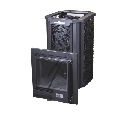 Фото Печь банная HARD 16M "Хохлома" Панорама в магазине Woodson Фото Печь банная HARD 16M "Хохлома" Панорама в магазине Woodson