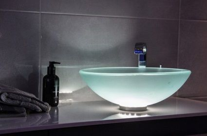 Стеклянная раковина Led d 380мм IP67 Стеклянная раковина Led d 380мм IP67