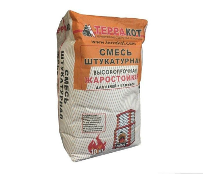 Смесь глино-шамотная "Терракот" штукатурная жаростойкая высокопрочная (10кг) Смесь глино-шамотная "Терракот" штукатурная жаростойкая высокопрочная (10кг)