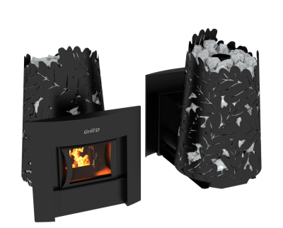 Фото Дровяная банная печь Grill'D Dubravo 200 Long Max (дверца со стеклом) в магазине Woodson