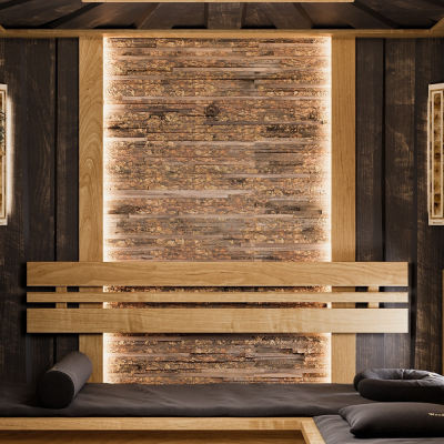 Панно "Рваное Дерево" с пазом под ленту, наличник Ольха, с корой