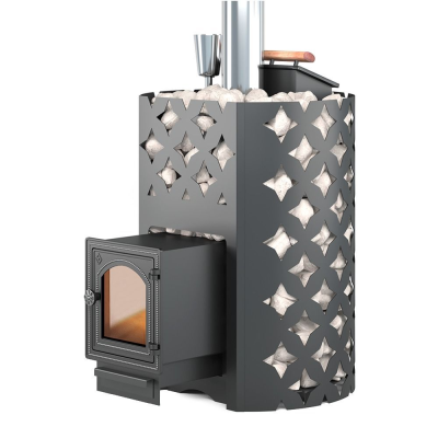 Фото Чугунная печь для бани ЭТНА 18 (ДТ-4С) Закрытая каменка в магазине Woodson