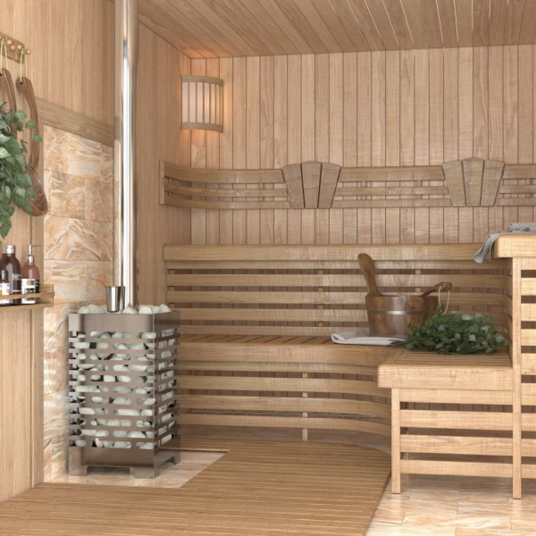 Фото Печь для бани ASTON 20 INOX стекло в магазине Woodson