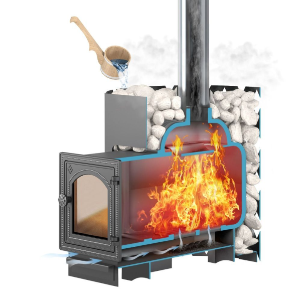 Фото Чугунная печь для бани ЭТНА 18 (ДТ-4С) в магазине Woodson