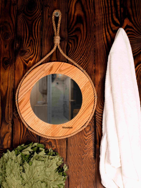 Зеркало для бани Woodson d38 дуб