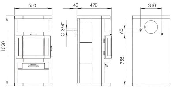 Фото Печь АНГАРА  Аква в магазине Woodson