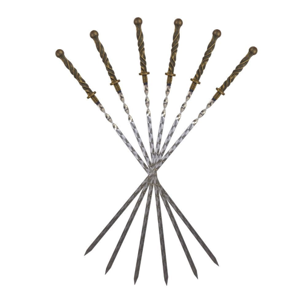 Шампур 3*12*450 кованая ручка Кардинал