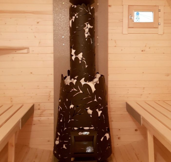 Фото Дровяная банная печь Grill'D Dubravo 200 Long (дверца со стеклом) в магазине Woodson