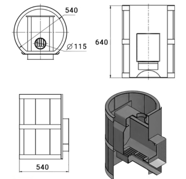 Фото Печь ВЕЗУВИЙ Лава 16 (ДТ-4) б/в в магазине Woodson