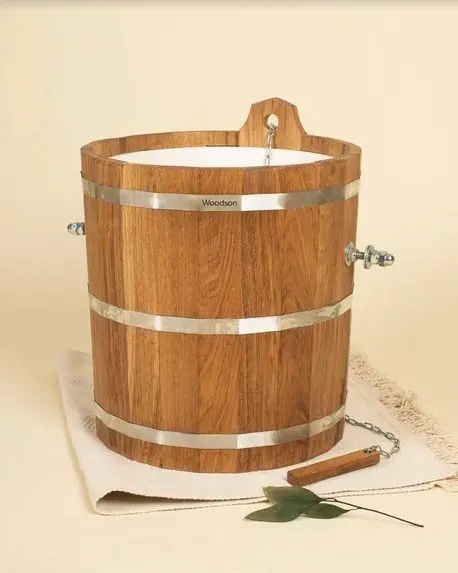 Обливное устройство Woodson с пластиковой вставкой, 20 л., дуб