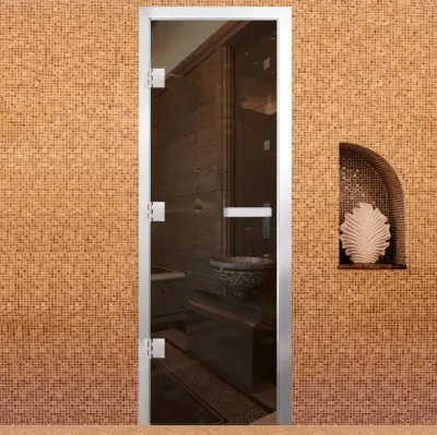 Дверь Хамам Престиж 60G Бронза 1900*700 L, без порога