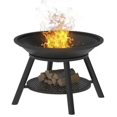 Чугунная Костровая чаша "Fantastic" ("Фантастик") Ø 700 Престиж (чаша + подставка престиж +крышка)