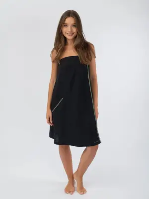 Килт женский Woodson, чёрный лён (48) Килт женский Woodson, чёрный лён (48)