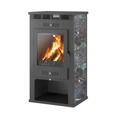 Фото Печь-Камин ASTON 11кВт (180 м3) Ø 150мм (Амфиболит) в магазине Woodson