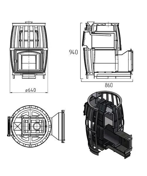 Фото Печь ВЕЗУВИЙ Легенда Русский пар Ковка 24 (271) в магазине Woodson